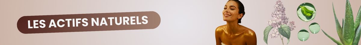 Femme avec des actifs naturels pour le soin du visage, aloe vera, plante et goutte d'actifs performants